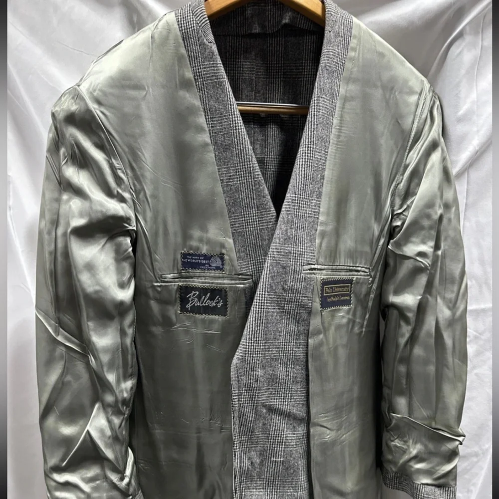 Vintage Ralph Lauren Polo University Size 40R Plaid Wool Blazer Sport‎ Coat